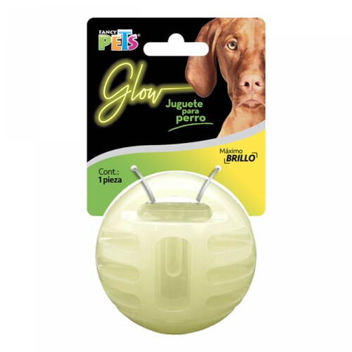 Juguete Perro Glow Pelota Fosforescente 8cm Fancy Pets.