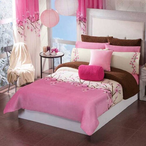 Cobertor Borrega Cerezo King Size Poliester Rosa Concord