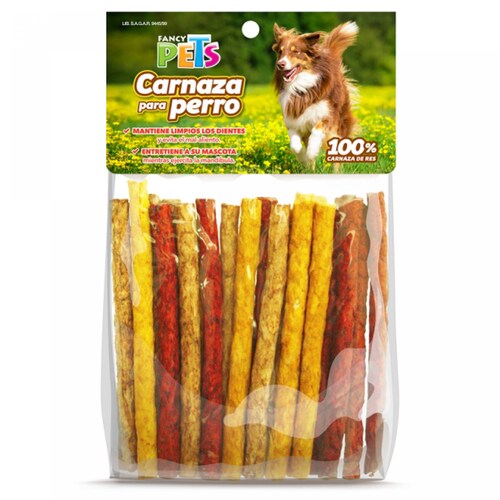 Palitos Carnaza Res Varios Sabores 40Piezas Perro Fancy Pets