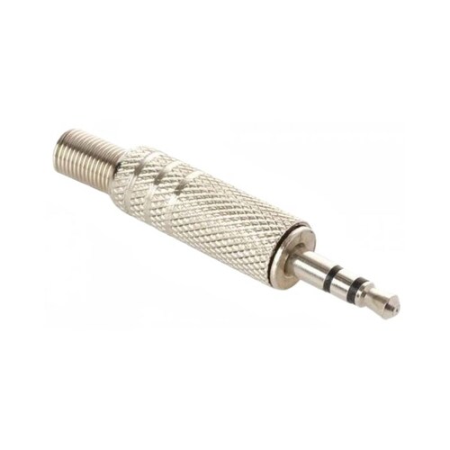 Plug Macho Audio 3.5mm Estereo Metalico Microfono Steren