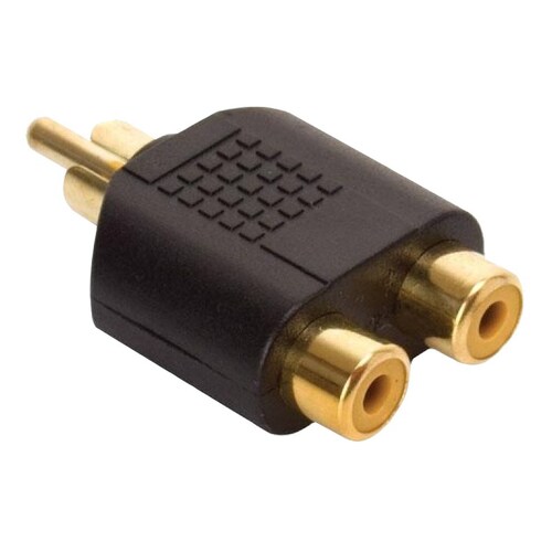 Adaptador Elite Macho Plug RCA A 2 Jacks Hembra RCA Steren