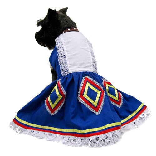 Vestido Perro Traje Típico Jalisco Talla 5 México Azul Pet Pals