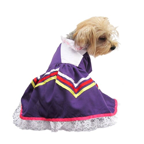 Vestido Perro Traje Tipico Jalisco Talla 4 Mexico Morado Pet Pals