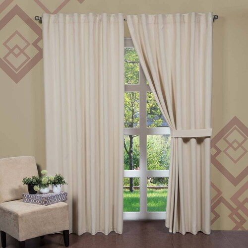 Cortina Black Out Beige Decorativa Reduce Ruido Concord.