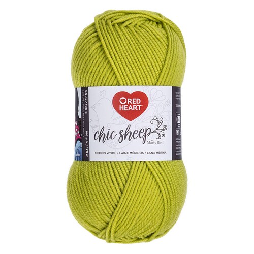 Estambre Lana Merino Liso Suave Chic Sheep Green Tea 05620 Red Heart Coats