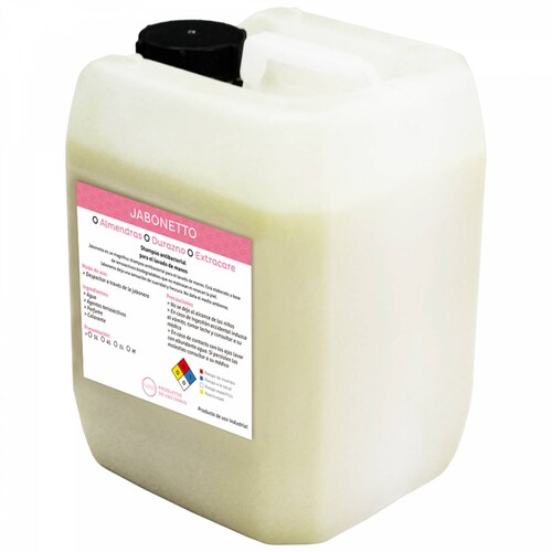 Jabonetto 5 Lts Shampoo Antibacterial Manos Almendras Netto.