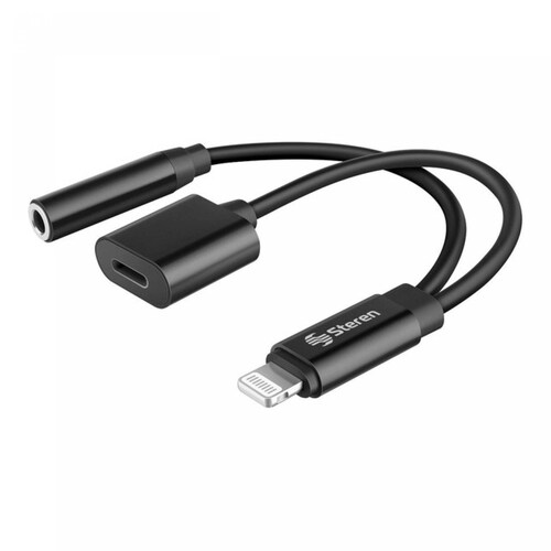Cable Adaptador Lightning Audio 3.5mm Carga Celular Steren