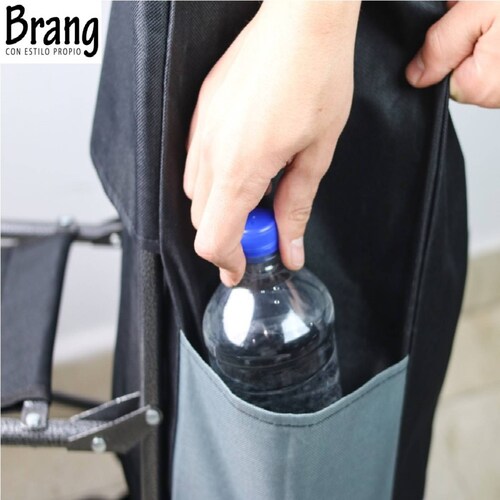 Carrito Mandado Multiusus Silla Plegable Negro Brang