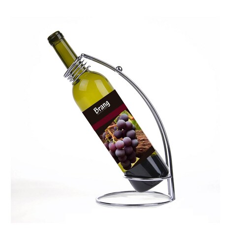 Portabotellas Cromado Acero Resistente Plata Brang