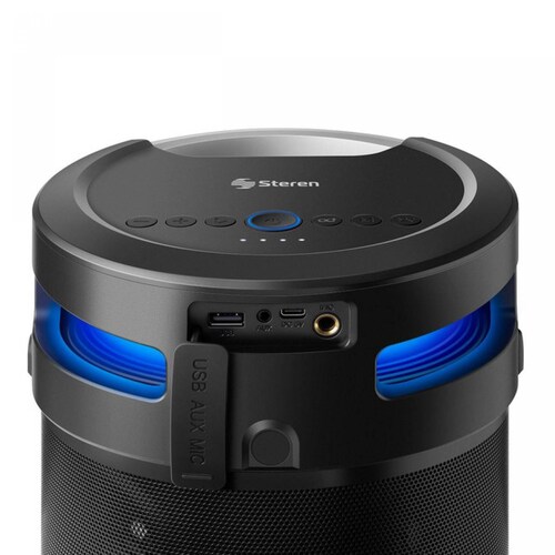 Bocina Bluetooth Recargable Tipo Bazooka Con Luz Led Steren