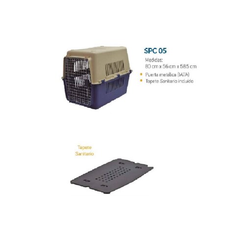 Transportadora Perro Gato Grande SPC-05 Puerta Metal Sunny