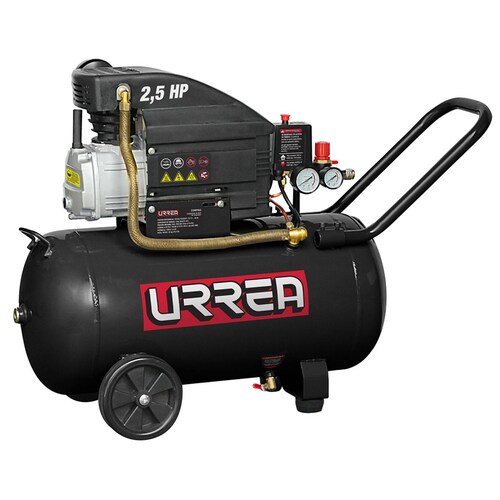 Compresor Aire 50Lt 2.5HP 127V Monofásico Uso Pesado Urrea