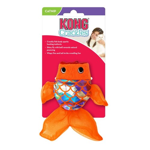 Juguete Pez Crackles Catnip Cascabel Multicolor Para Gato Kong.