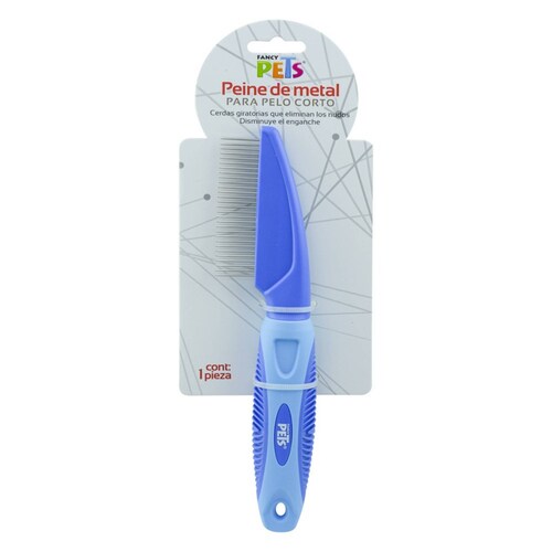Peine De Metal Pelo Corto Cerdas Giratorias Perro Fancy Pets