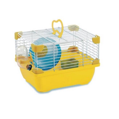 Jaula Plástica Hamster Land Amarillo Tazon Bebedero Sunny