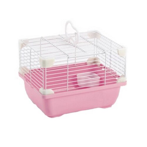 Jaula Plástica Hamster Land Rosa Tazon Comida Mascota Sunny
