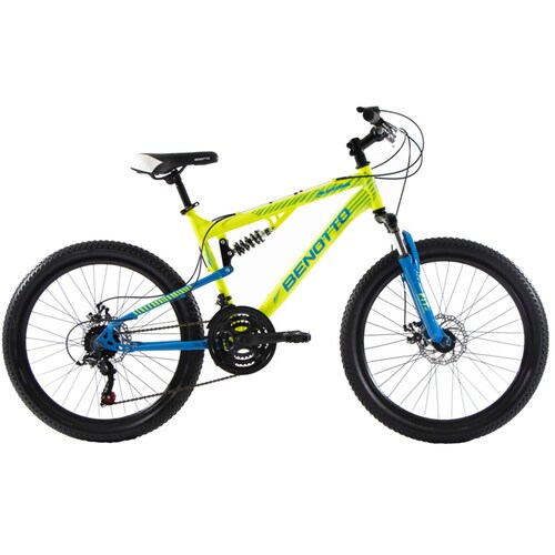 Bicicleta Montaña Blackcomb R24 21V Amarillo Azul Benotto