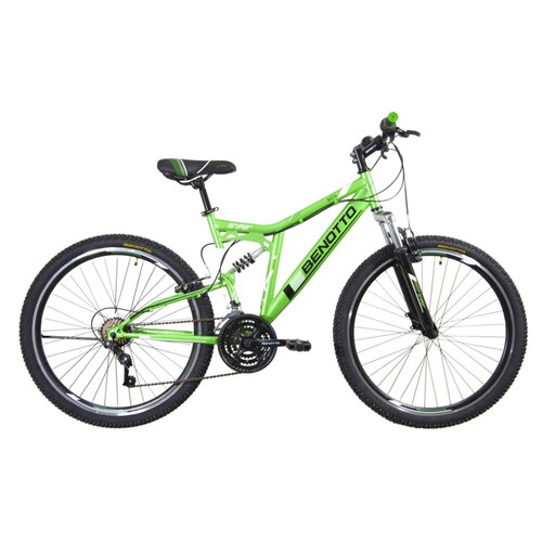 Bicicleta Montaña Sniper R27.5 21V Acero Verde/Negro Benotto