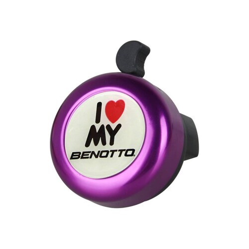 Timbre Bicicleta I LOVE MY BENOTTO Morado Ajuste Universal