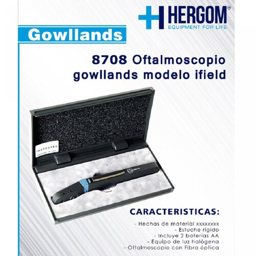 Oftalmoscopio Gowllands Ifield Fibra Óptica Gris Hergom