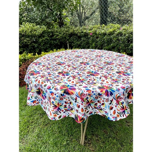 MANTEL EXTERIOR REDONDO COLOR MEXICANO POLIÉSTER BILLU
