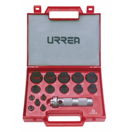 Juego Sacabocados Acero 16 Piezas 3-30 mm Herramienta Urrea