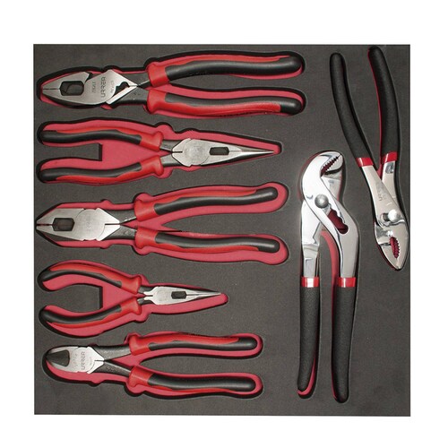 Juego 7 Pinzas Tijeras Bimaterial Uso Industrial Urrea