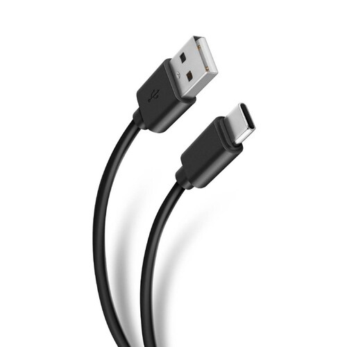 Cable PVC USB Estandar a Tipo C 1.2m 480Mbps Negro Steren