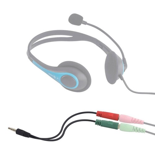 Cable 2 Plug 3.5mm Estéreo A Jack 3.5mm Diadema Trrs Steren