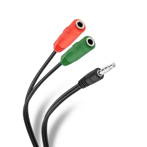 Cable 2 Plug 3.5mm Estéreo A Jack 3.5mm Diadema Trrs Steren