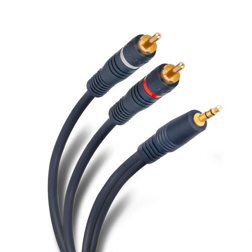Cable Plug 3.5mm A 2 Rca 1.8m Conectores Dorados Steren