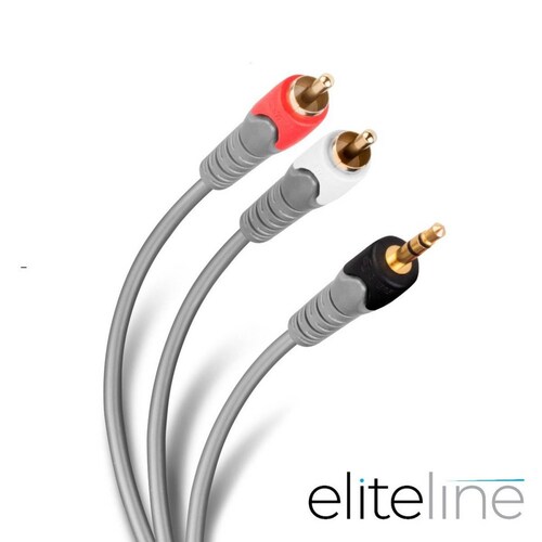 Cable Reforzado Plug 3.5mm A 2 Plug Rca 1.8m Teatro Steren