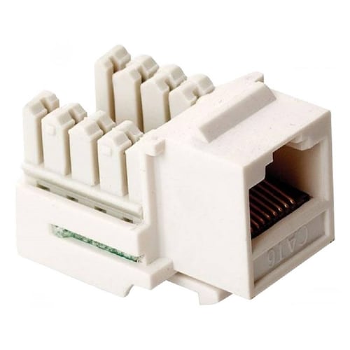 Jack Rj45 8 Contactos 90grados Cat 6 Tipo Keystone Blanco Steren