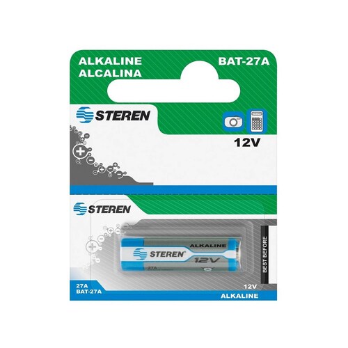 Pila Alcalina Tipo Cilindro 27a 12 Vcc 20 Mah Steren