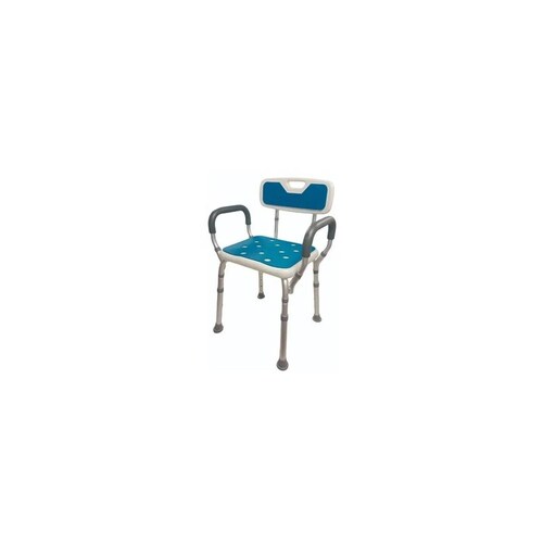 Silla Ducha Baño Brazos Y Respaldo Altura Ajustable Mobicare