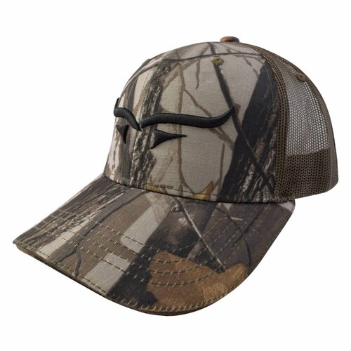 Gorra Cuernos Café Camuflaje C/Ajustador Velcro Wallis.
