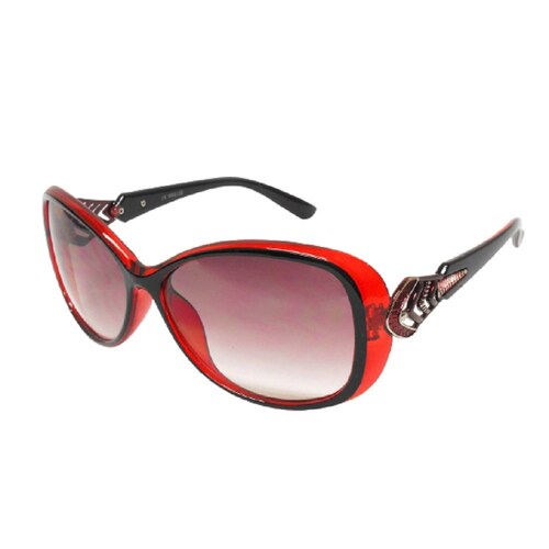 Lentes Casuales Rojo Armazón Micas Humo Degradado Wallis.