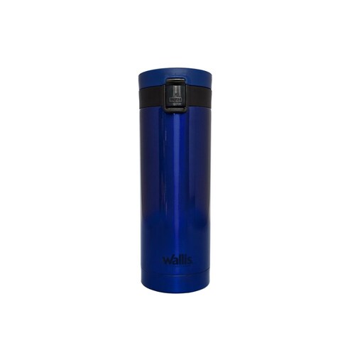 Termo Boton De Seguridad Antiderrames 500ml Azul Wallis
