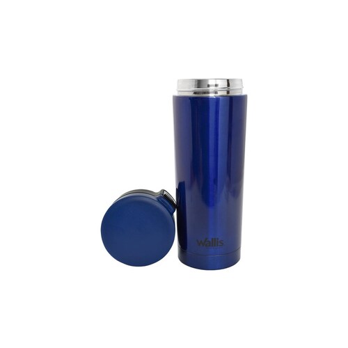 Termo Boton De Seguridad Antiderrames 500ml Azul Wallis