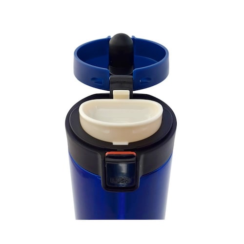 Termo Boton De Seguridad Antiderrames 500ml Azul Wallis