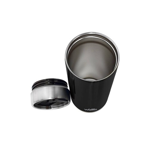 Termo Popote Y Protector Antiderrames 600ml Negro Wallis