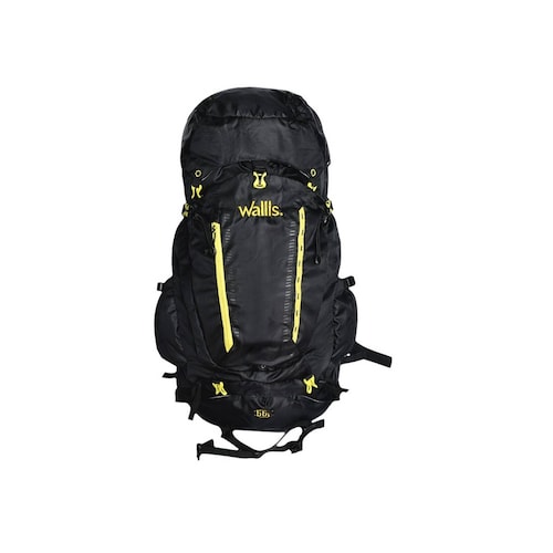 Mochila Para Montaña EIGER 55 L Color Negro/Verde Wallis.
