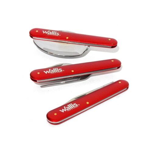 Cubierto P/Campismo C/5 Usos Mango Aluminio Rojo Wallis