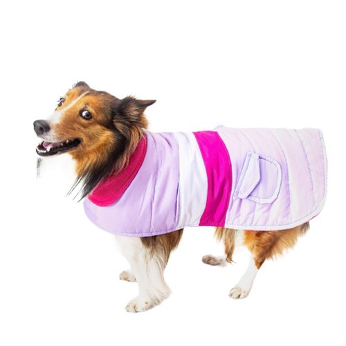 Capa Puffy Color Lila/Rosa Polar P/Perro Talla 5 Pet Pals