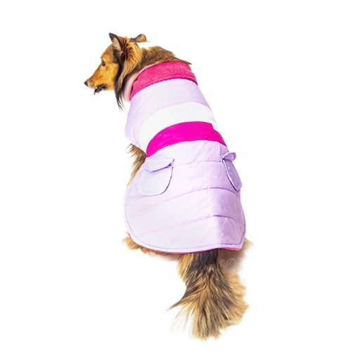 Capa Puffy Color Lila/Rosa Polar P/Perro Talla 5 Pet Pals
