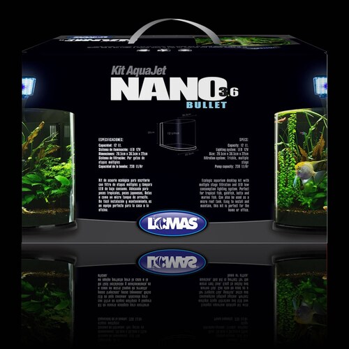 Acuario Nano Bullet 12 Lt Lámpara LED Acuario Lomas Hagen