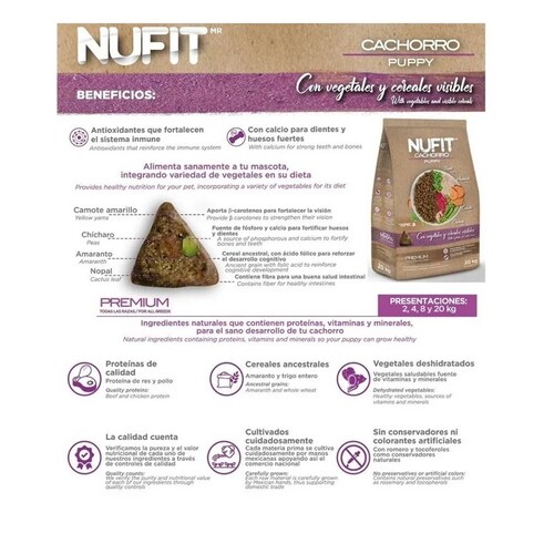 Alimento Croqueta Perro Cachorro Premium 4 Kg Nufit By Nupec