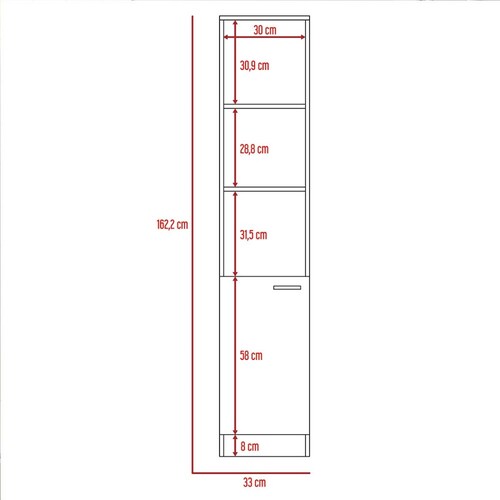 Estanteria Armable P/Baño MALAGA Siena Resistente Excelsior