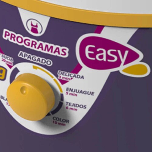 Lavadora Manual 19kg Blanco/Morado Práctica LRE19M Easy