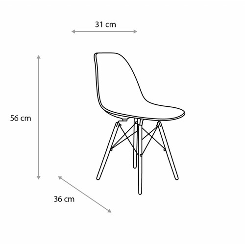 Set 6 Sillas Eames Infantil Polipropileno Naranja Stolmx